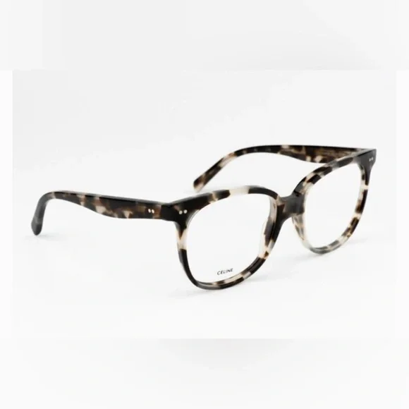 Celine CL5010IN 055 Eyeglasses White Vintage Havana Square Women NWT - Picture 6 of 8